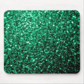 Emerald Green faux glitter Muismat (Voorkant)