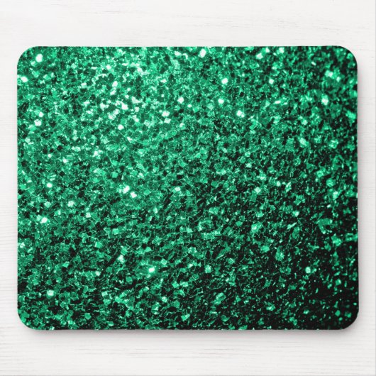 Emerald Green faux glitter Muismat (Voorkant)