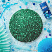 Emerald Green faux glitter Papieren Bordje (Feest)
