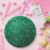 Emerald Green faux glitter Papieren Bordje (Feest)