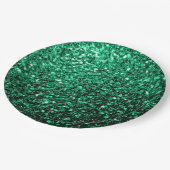 Emerald Green faux glitter Papieren Bordje (Gekanteld)