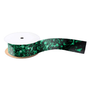 Emerald Green faux glitter Satijnen Lint