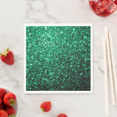Emerald Green faux glitter Servet (Insitu)