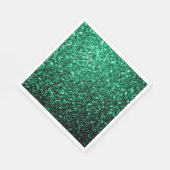 Emerald Green faux glitter Servet (Hoek)