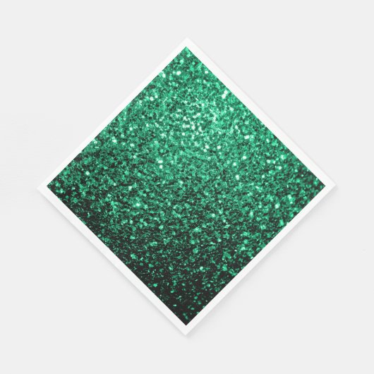 Emerald Green faux glitter Servet (Hoek)
