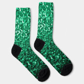 Emerald Green faux glitter Sokken (Rechts)