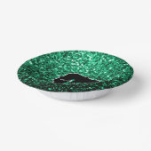Emerald Green faux glitter sparkles Sweet 16 Papieren Kommen (Gebogen)