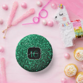 Emerald Green faux glitter sparkles Sweet 16 Papieren Kommen (Feest)