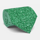Emerald Green Faux Glitter Sparkles Wedding Stropdas (Opgerold)