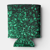 Emerald Green faux glitter sparter Monogram Blikjeskoeler (Achterkant)