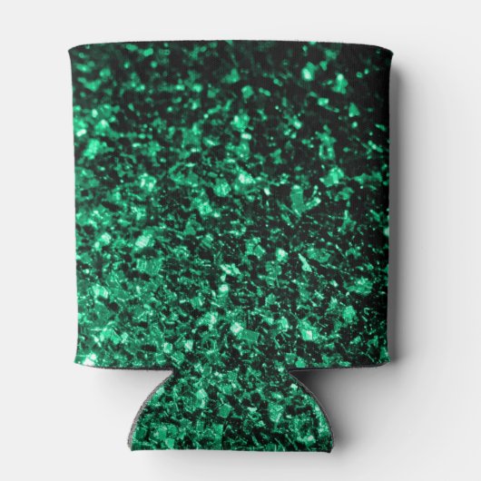 Emerald Green faux glitter sparter Monogram Blikjeskoeler (Achterkant)
