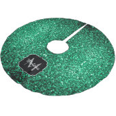 Emerald Green faux glitter sparter Monogram Kerstboom Rok (Gekanteld)