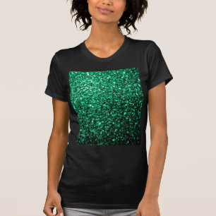 Emerald Green faux glitter T-shirt
