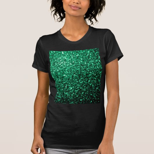 Emerald Green faux glitter T-shirt (Voorkant)