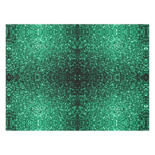Emerald Green faux glitter Tafelkleed (Voorkant (Horizontaal))