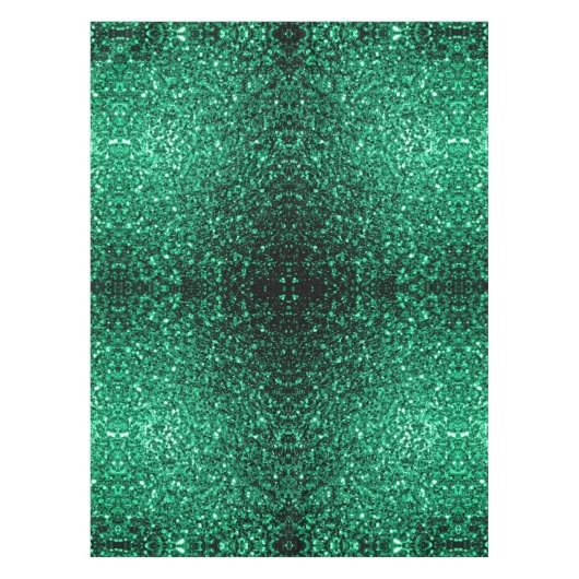 Emerald Green faux glitter Tafelkleed (Voorkant)