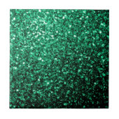 Emerald Green faux glitter Tegeltje (Voorkant)