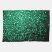Emerald Green faux glitter Theedoek (Horizontaal)