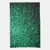 Emerald Green faux glitter Theedoek (Verticaal)