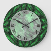 Emerald Green Faux Marble Wall klok (Voorkant)
