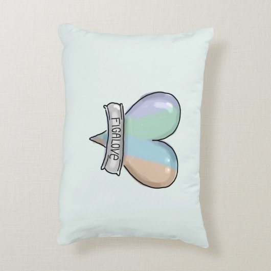 Emerald Green Figaro accent pillow Kussen (Achterkant (Verticaal))