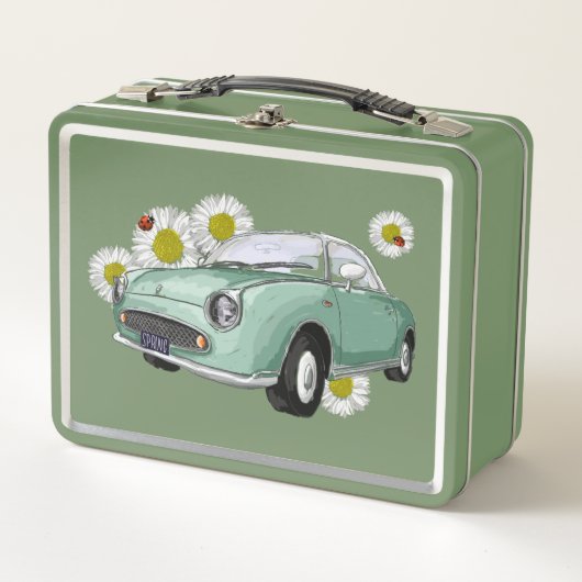 Emerald Green Figaro lunch box (Voorkant)