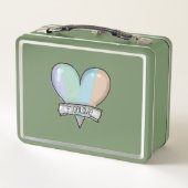 Emerald Green Figaro lunch box (Achterkant)