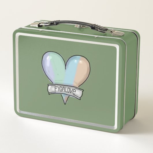 Emerald Green Figaro lunch box (Achterkant)