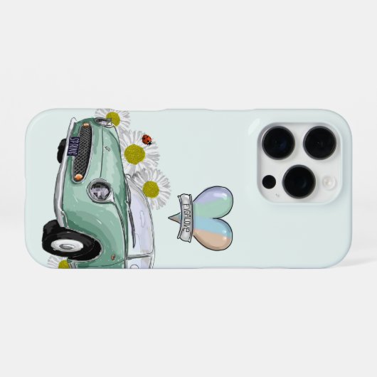 Emerald Green Figaro phone case - telefoonhoesje iPhone Hoesje (Achterkant horizontaal)