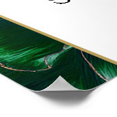 Emerald Green Floral Vrijgezellenfeest Welkomstbor Poster (Hoek)