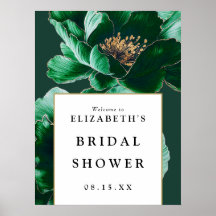 Emerald Green Floral Vrijgezellenfeest Welkomstbor