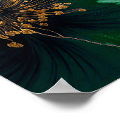 Emerald Green Floral Vrijgezellenfeest Welkomstbor Poster (Hoek)