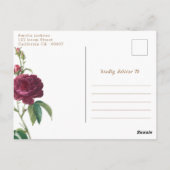 Emerald Green Floral Weddig Flat Hartelijk dank Briefkaart (Achterkant)
