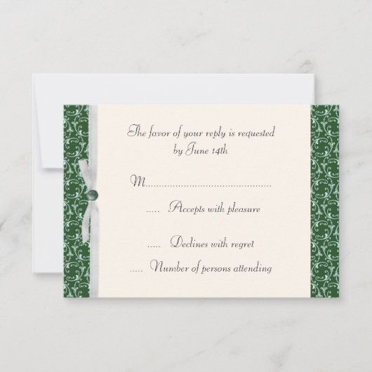 Emerald Green Florentine RSVP (Voorkant)