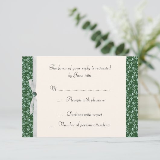 Emerald Green Florentine RSVP (Staand voorkant)