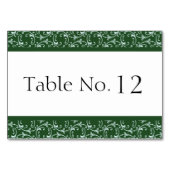 Emerald Green Florentine Wedding Table Kaart (Voorkant)