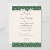 Emerald Green Florentine Wedding Uitnodiging (Voorkant)