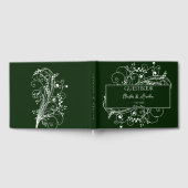 Emerald Green Flourish Wedding Guest Book Gastenboek (Volledig)