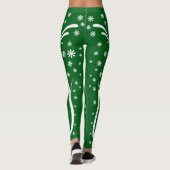 Emerald Green Flower Power Legging (Achterkant)