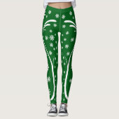 Emerald Green Flower Power Legging (Voorkant)