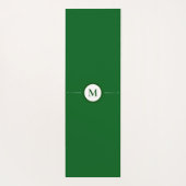 Emerald Green Flower Power Monogram Yoga Mat (Achterkant)