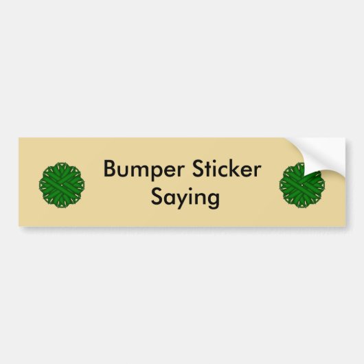 Emerald Green Flower Ribbon door Kenneth Yoncich Bumpersticker (Voorkant)