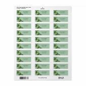 Emerald Green Flowers Return Address Labels (Full Sheet)