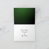 Emerald Green Folded Bedankt kaart (Binnen)