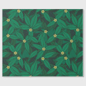 Emerald Green Foliage Print Gift Wrap Cadeaupapier (Vlak)