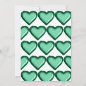 Emerald Green Folie Ballon 1e verjaardag Kaart (Achterkant)