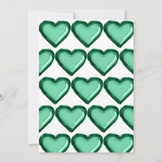 Emerald Green Folie Ballon 1e verjaardag Kaart (Achterkant)