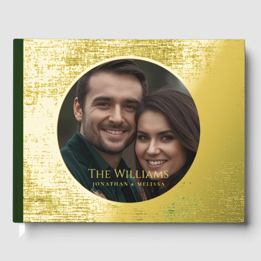 Emerald Green Folie gastenboek Elegante gastenboek (Voorkant)