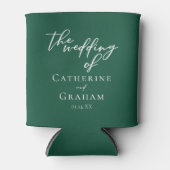 Emerald Green Forest bruiloft gepersonaliseerd Blikjeskoeler (Voorkant)