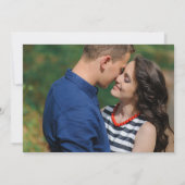 Emerald Green Forest paar foto Save The Date (Achterkant)